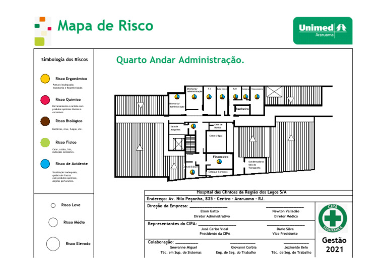 Mapa de Risco em Laboratório Químico | PDF