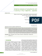 Quantitative Analysis of Polyphenols and Antioxida