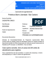 Prefeitura-Bairro Liberdade / São Caetano: Comprovante de Agendamento