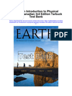 Ebook Earth An Introduction To Physical Geology Canadian 3Rd Edition Tarbuck Test Bank Full Chapter PDF