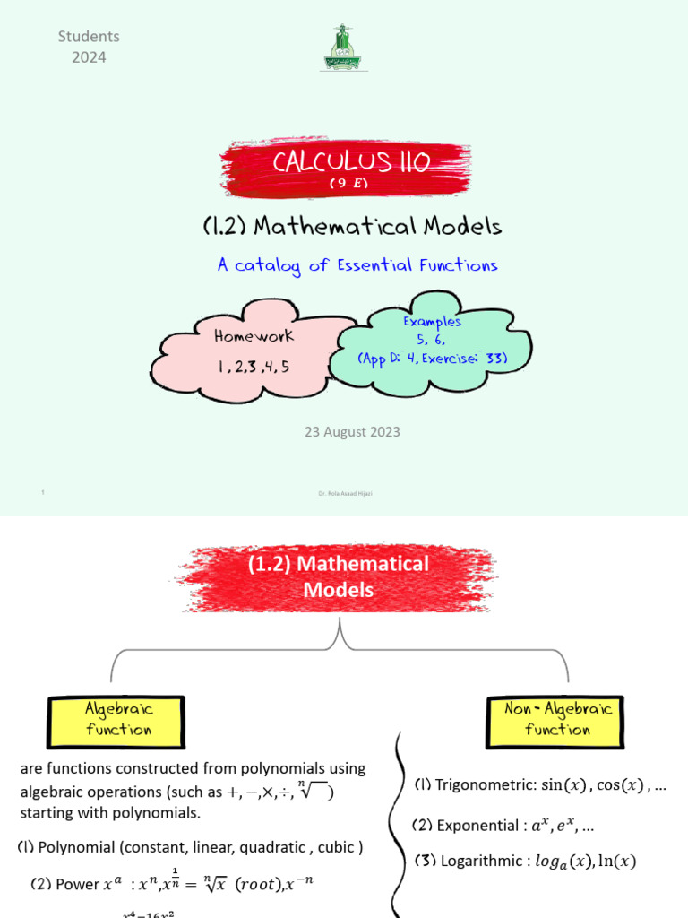 Essential Non-Algebraic Functions | PDF | Polynomial | Function ...