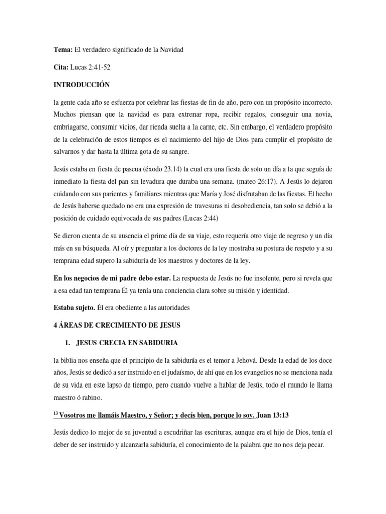 El Verdadero Significado de la Navidad | PDF | Jesús | Noé