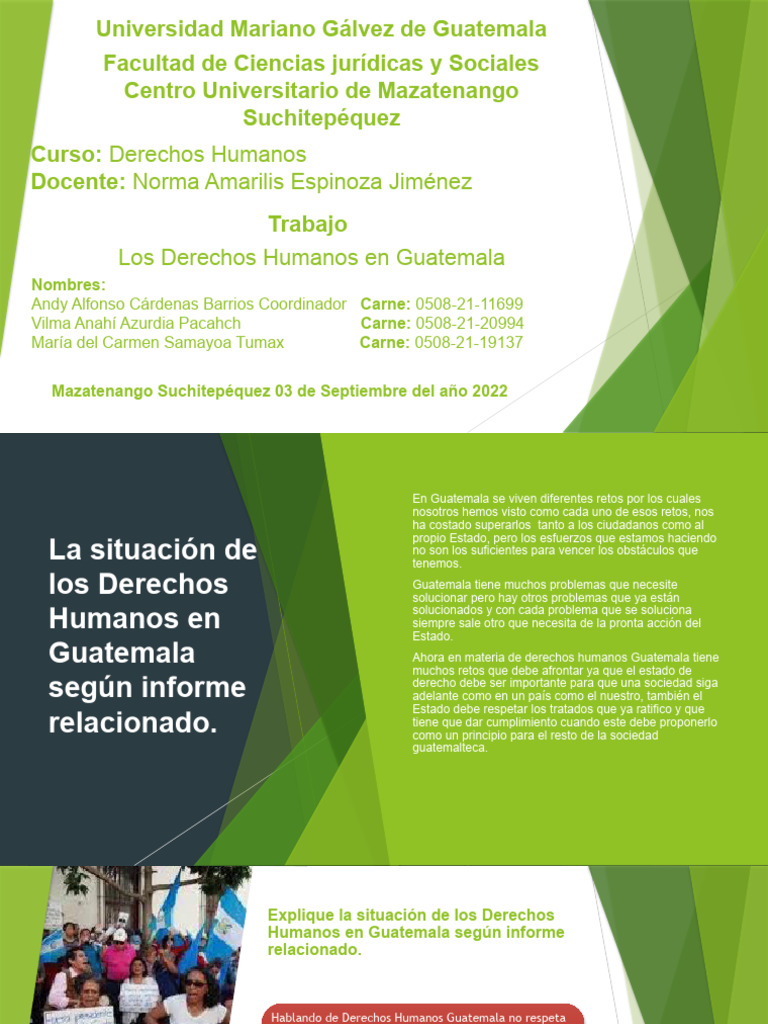 Situación de los Derechos Humanos en Guatemala | PDF | Guatemala ...