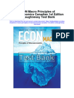 Ebook Econ Macro Principles of Macroeconomics Canadian 1St Edition Oshaughnessy Test Bank Full Chapter PDF