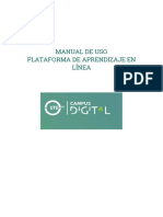 Manual de Uso Plataforma de Aprendizaje en Línea