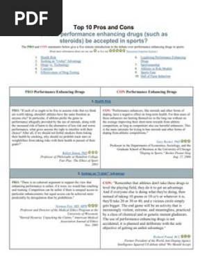 Top 10 Pros And Cons Doping In Sport Sports