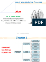 Chapter 1-Machine Tools and Machining Operations