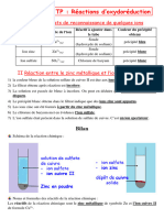 TP Réactions D'oxydoréduction - Corrigé