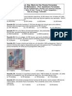 2 Atividade - 8º Ano A - Multiplicação e Divisão Com Números Naturais