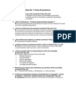 Economia, 7 Siclos Economicos Cuestionario