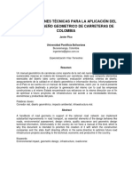 Recomendaciones Técnicas para La Aplicación Del Manual de Diseño Geometrico de Carreteras de Colombia