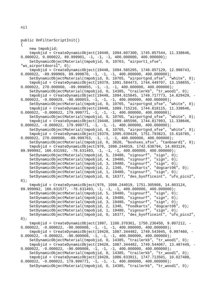 Dynamic Object Creation Script | PDF | Computers