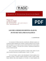 Los Mecanismos de Defensa Bajo El Punto de Vista Psicoanalitico Vels