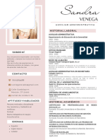 Currículum Vitae CV Sandra Venega