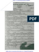 11th Physics EM 2nd Revision Test 2023 Original Question Paper English Medium PDF Download