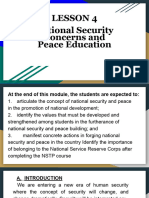 Lesson 4 National Security Concerns and Peace Education