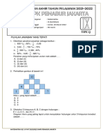 Naskah Soal PAT Matematika Nasional Tipe Q 2021 - 2022