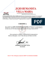 Certificado Romero Mayorga