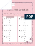 Combining Like Terms Worksheet in White and Green Simple Style