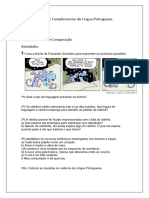 Atividade Complementar de Língua Portuguesa