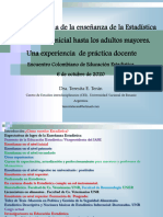 Terán - Charla Panorama de La Enseñanza de La Estadística Desde El Jardín Hasta Los Adultos Mayores