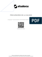 Precursores de La Calidad