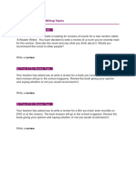 B2 First FCE Review - Writing Topics PDF