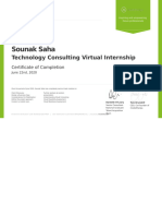 Deloitte Intership Certificate