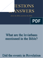 Q & A Re Bible Truths