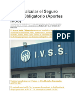Cómo Calcular El Seguro Social Obligatorio