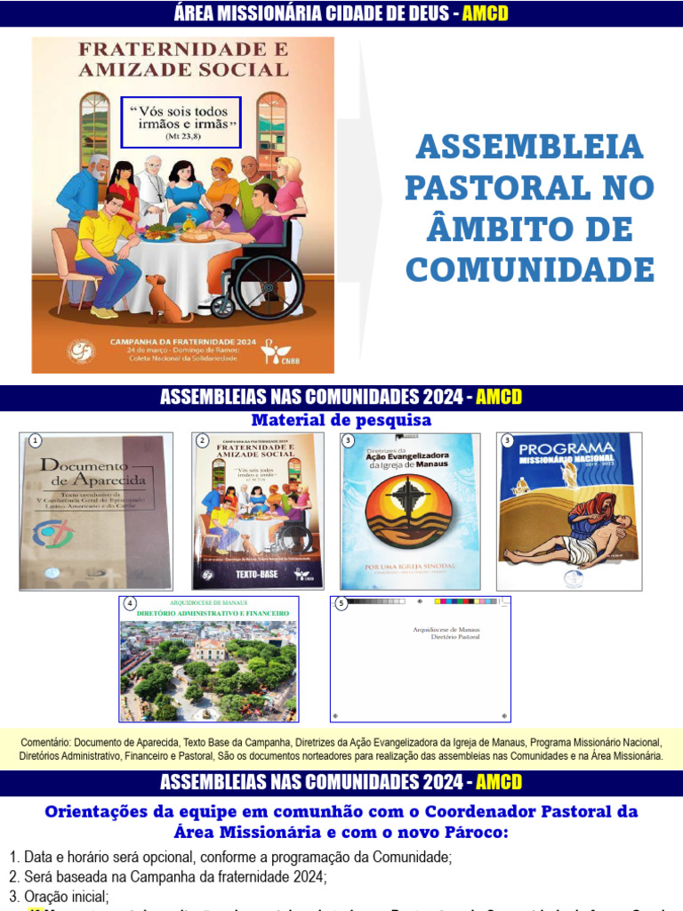 Assembleias 2024: Diretrizes AMCD | PDF | Carreira e Crescimento