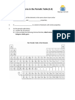 6.4 Patterns in The Periodic Table Worksheet