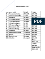 Daftar Harga Obat