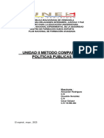Unidad II METODO COMPARATIVO POLITICAS PUBLICAS