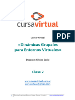 Clase 2 - Dinamicas Grupales para Entornos Virtuales - Cursa Virtual