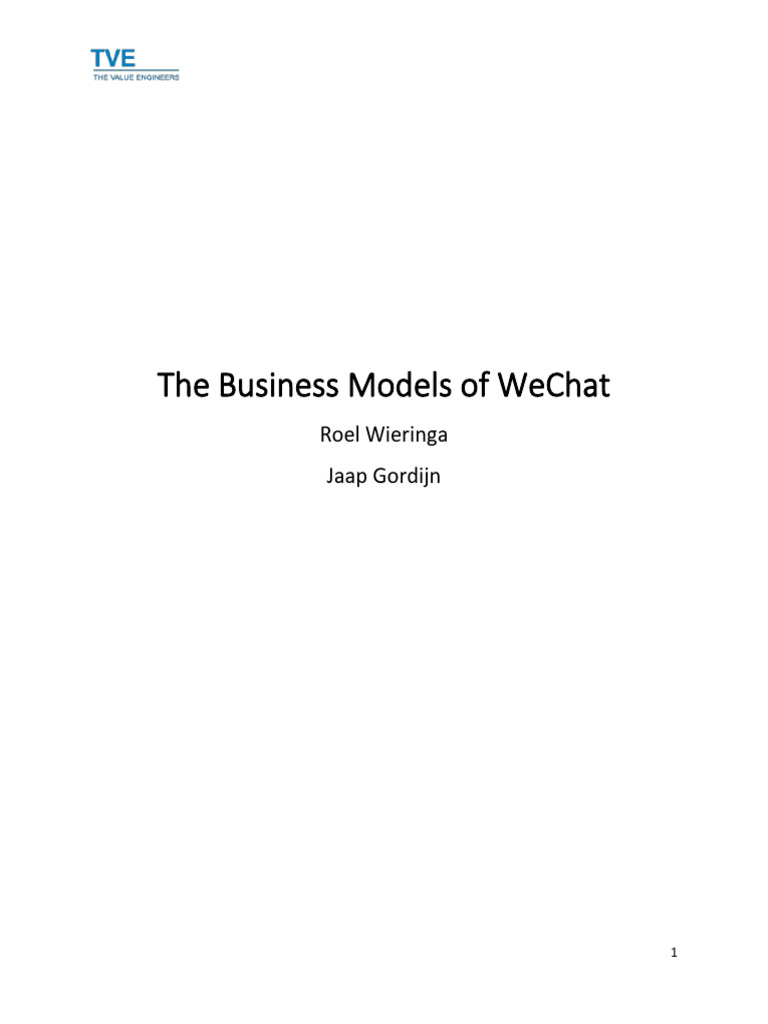 WeChat Business Model | PDF | We Chat | Tencent