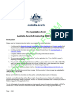 Preview Form Australia Awards Scholarships Application Form PHD and Master Intake 2025