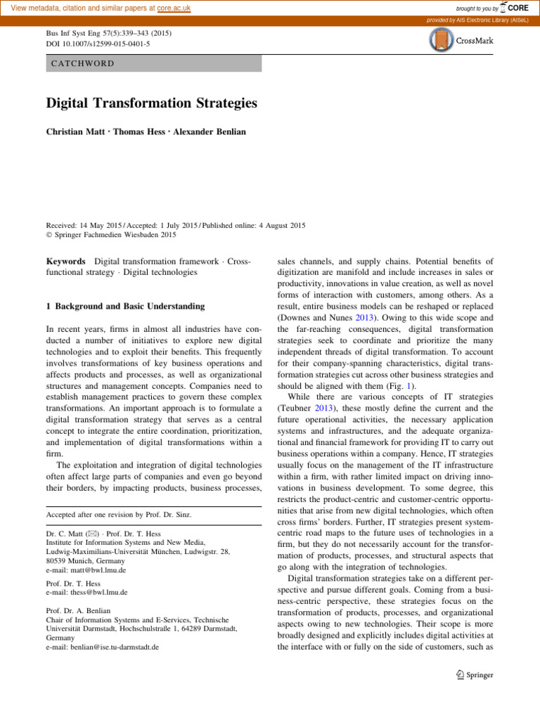 Digital Transformation Strategies Overview | PDF | Strategic Management ...