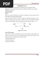 Expt. 1 Strain Gauge