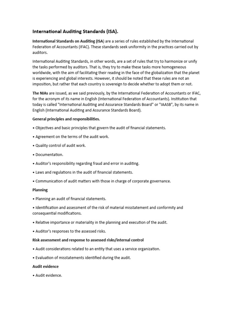 International Auditing Standards - Ingles | PDF | Audit | Financial Audit
