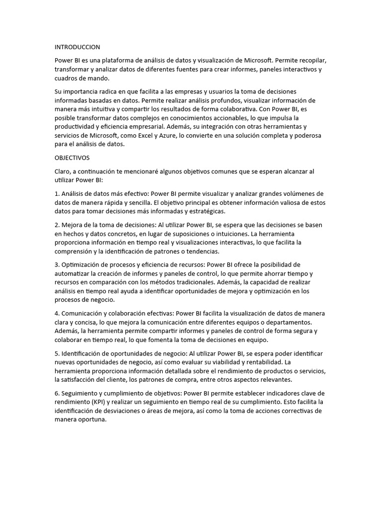 Power Bi | PDF | Toma de decisiones | Informática