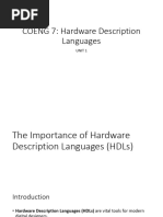 Unit 1 - Hardware Description Languages