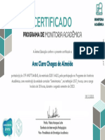 Certificado - Monitoria23.2ana Clara Chagas de Almeida