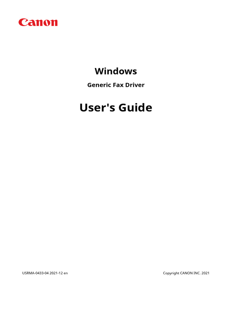 GFAX Driver V1050 UG EN | PDF | Fax | Device Driver