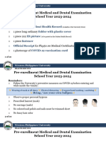 2023 Pre Enrollment Medical and Dental Examination