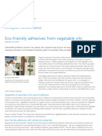 Eco-Friendly Adhesives From Vegetable Oils