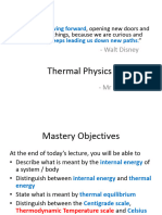 Thermal Physics Lecture 1