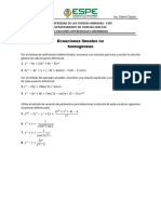 Deber de Ecuaciones Lineales No Homogéneas