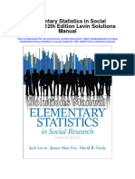 Ebook Elementary Statistics in Social Research 12Th Edition Levin Solutions Manual Full Chapter PDF