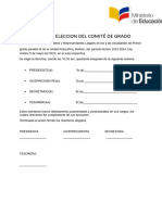 Acta de Eleccion Del Comité de Primer Grado